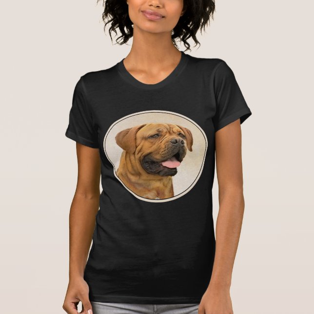 Camiseta Pintura de Dogue de Burdeos - Arte de perro origin (Anverso)