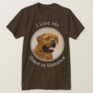 Camiseta Pintura de Dogue de Burdeos - Arte de perro origin