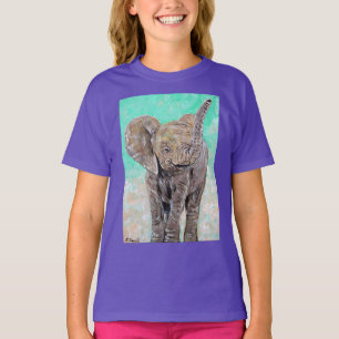 Camiseta Pintura de elefante bebé