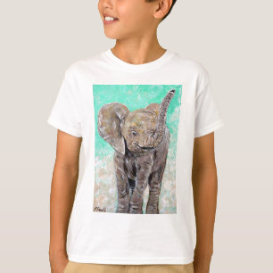 Camiseta Pintura de elefante bebé