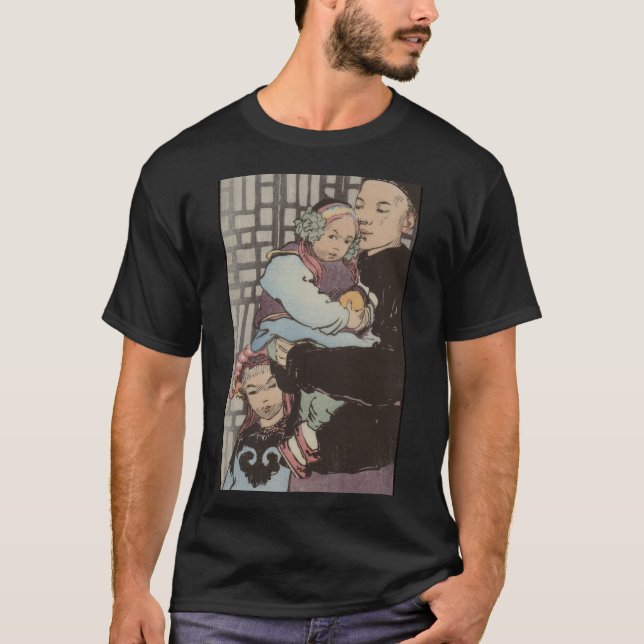 Camiseta Pintura de época - Padre e hija chinos (Anverso)