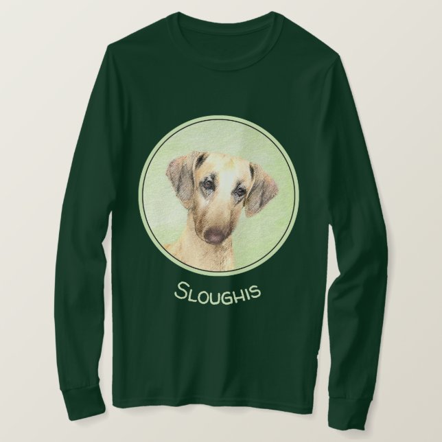 Camiseta Pintura de eslúpulos - Arte de perro original lind (Anverso del diseño)