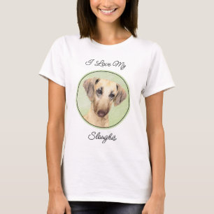 Camiseta Pintura de eslúpulos - Arte de perro original lind