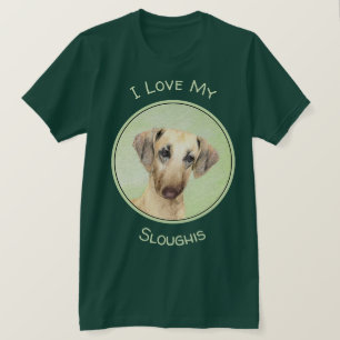 Camiseta Pintura de eslúpulos - Arte de perro original lind