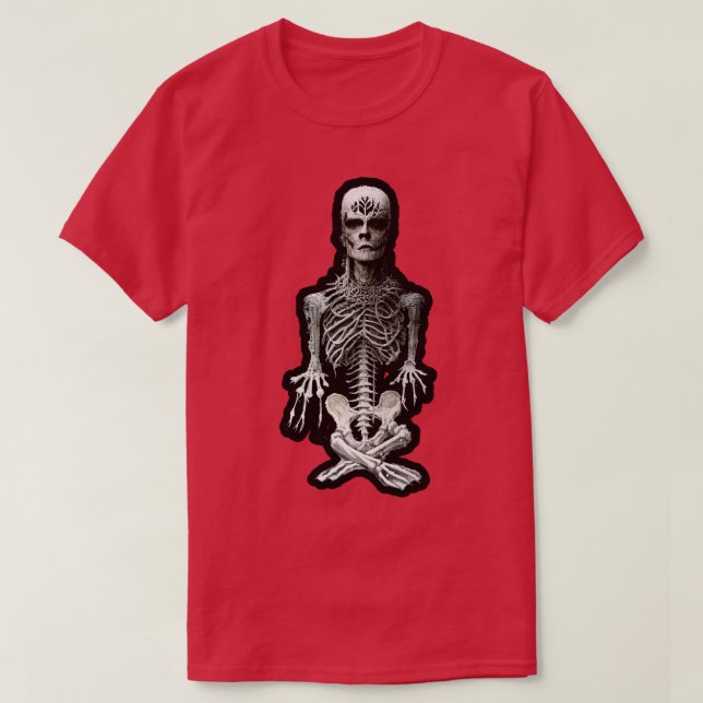Camiseta Pintura de esqueleto de BlackMetal Homunculus 1 (Diseño del anverso)