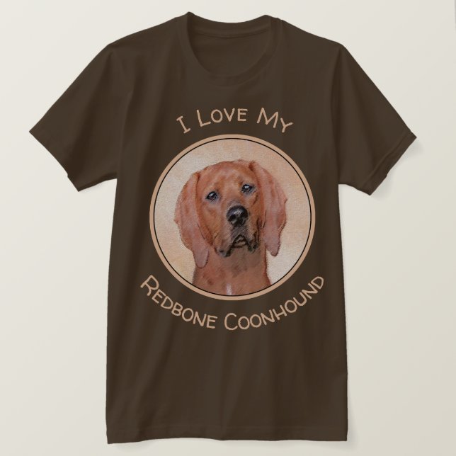 Camiseta Pintura de esquinas rojas - Arte de perros origina (Anverso del diseño)