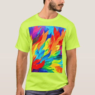 Camiseta Pintura de expresionismo abstracto vibrante