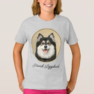 Camiseta Pintura de Finnish Lapphund - Arte de Perro Origin