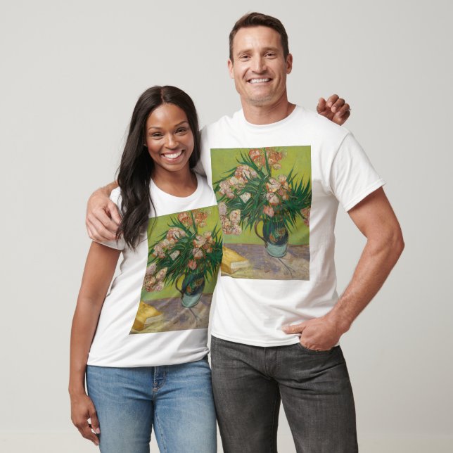 Camiseta Pintura de flores de adelfa de Vincent Van Gogh (Unisexo)