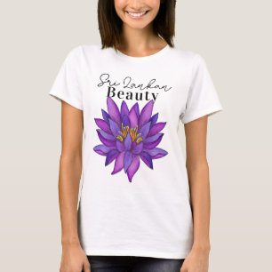 Camiseta Pintura de flores de Sri Lanka Lotus