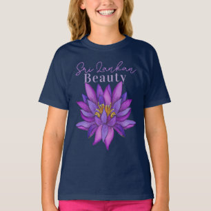 Camiseta Pintura de flores de Sri Lanka Lotus
