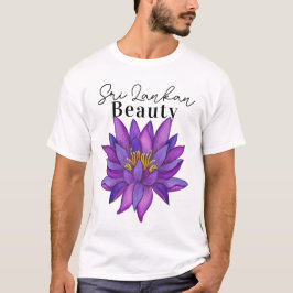 Camiseta Pintura de flores de Sri Lanka Lotus
