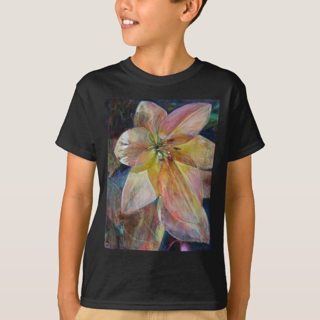 Camiseta Pintura de flores "translucencia" (Anverso)