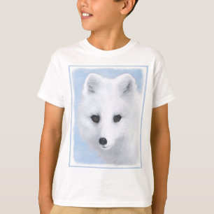 Camiseta Pintura de Fox Ártica - Arte de Vida Silvestre Or