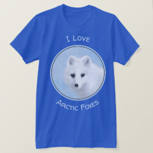 Camiseta Pintura de Fox Ártica - Arte de Vida Silvestre Ori