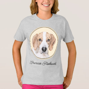 Camiseta Pintura de Foxhound estadounidense - Arte de Perro
