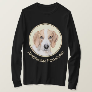 Camiseta Pintura de Foxhound estadounidense - Arte de Perro