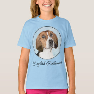 Camiseta Pintura de Foxhound inglesa - Arte Perro Original 