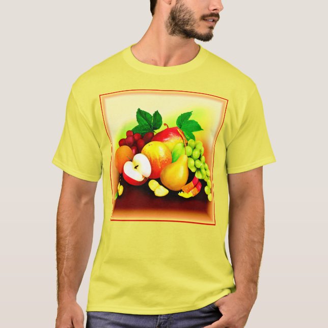 Camiseta Pintura De Frutas Tropicales. ¡Hazte con una en Za (Anverso)