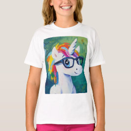 Camiseta Pintura de gafas de unicornio