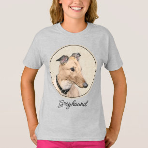 Camiseta Pintura de Galgo - Arte de Perro Original Lindo
