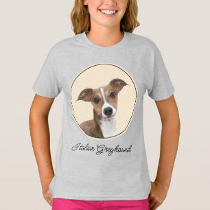 Camiseta Pintura de Galgo Italiano - Arte de Perro Original