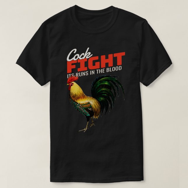 Camiseta Pintura de gallo antiguo (Diseño del anverso)