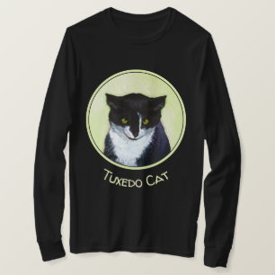Camiseta Pintura de gato esmoquin - Arte de gato original l