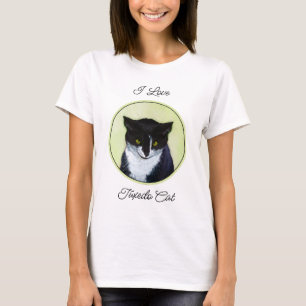 Camiseta Pintura de gato esmoquin - Arte de gato original l