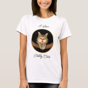 Camiseta Pintura de gato loco - Arte de gato original lindo