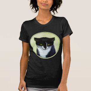 Camiseta Pintura de gatos de Tuxedo - Arte de gatos origina