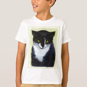 Camiseta Pintura de gatos de Tuxedo - Arte de gatos origina