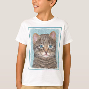 Camiseta Pintura de gatos en la mesa gris - Arte de gatos o