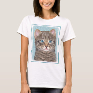 Camiseta Pintura de gatos en la mesa gris - Arte de gatos o