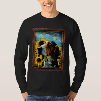 Camiseta Pintura de girasol flor Treeing Walker Coonhound