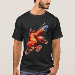 Camiseta Pintura de Gold Oranda Gorldfish al Acuarela