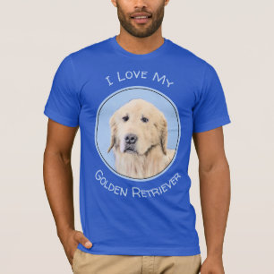Camiseta Pintura de Golden Retriever - Cute original Dog Ar