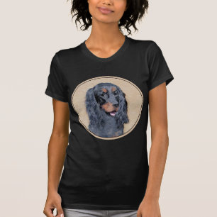 Camiseta Pintura de Gordon Setter - Arte de Perro Original.