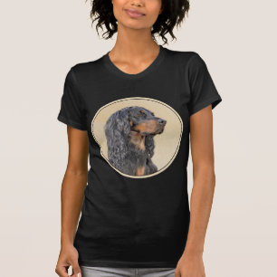 Camiseta Pintura de Gordon Setter - Arte de Perro Original.