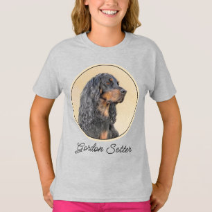 Camiseta Pintura de Gordon Setter - Arte de Perro Original.