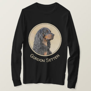 Camiseta Pintura de Gordon Setter - Arte de Perro Original.