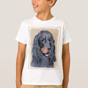 Camiseta Pintura de Gordon Setter - Arte de Perro Original.