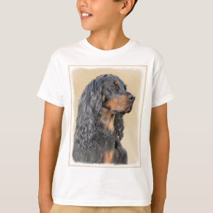 Camiseta Pintura de Gordon Setter - Arte de Perro Original.
