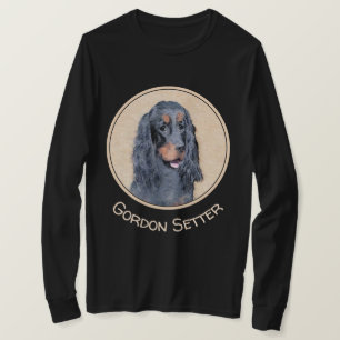 Camiseta Pintura de Gordon Setter - Arte de Perro Original.
