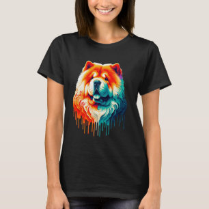 Camiseta Pintura de goteo Art Chow Chow