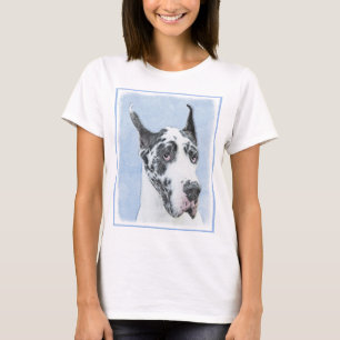 Camiseta Pintura de Great Dane (Harlequin) - Arte original 