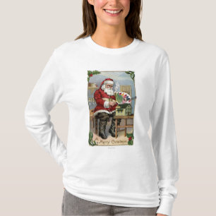 Camiseta Pintura de GreetingSanta del navidad