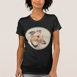 Camiseta Pintura de Greyhound - Arte de perro original cura