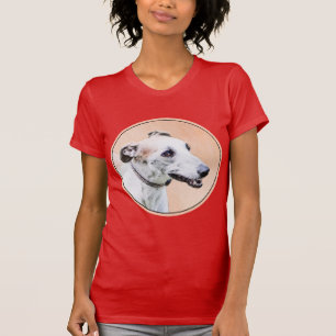 Camiseta Pintura de Greyhound - Arte de perros original muy