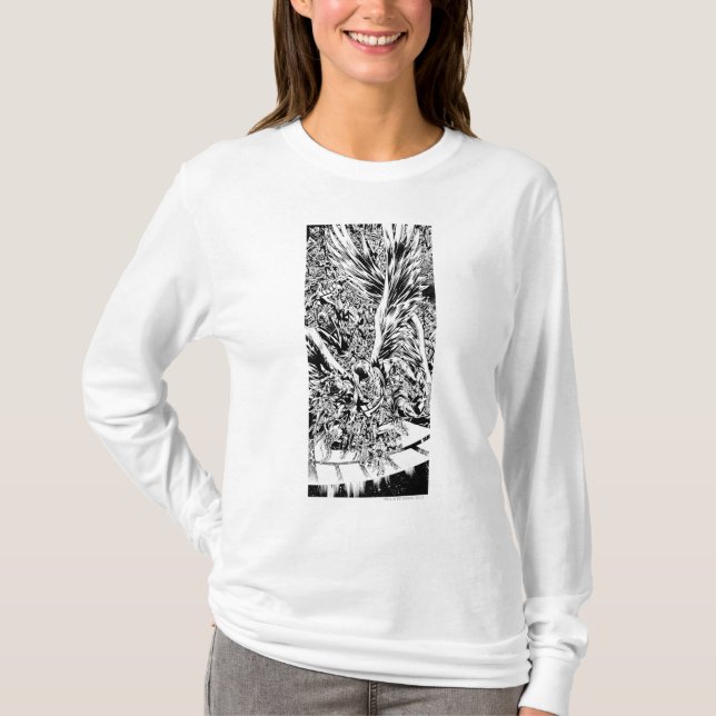 Camiseta Pintura de grupo nocturno más negro - blanco y neg (Anverso)